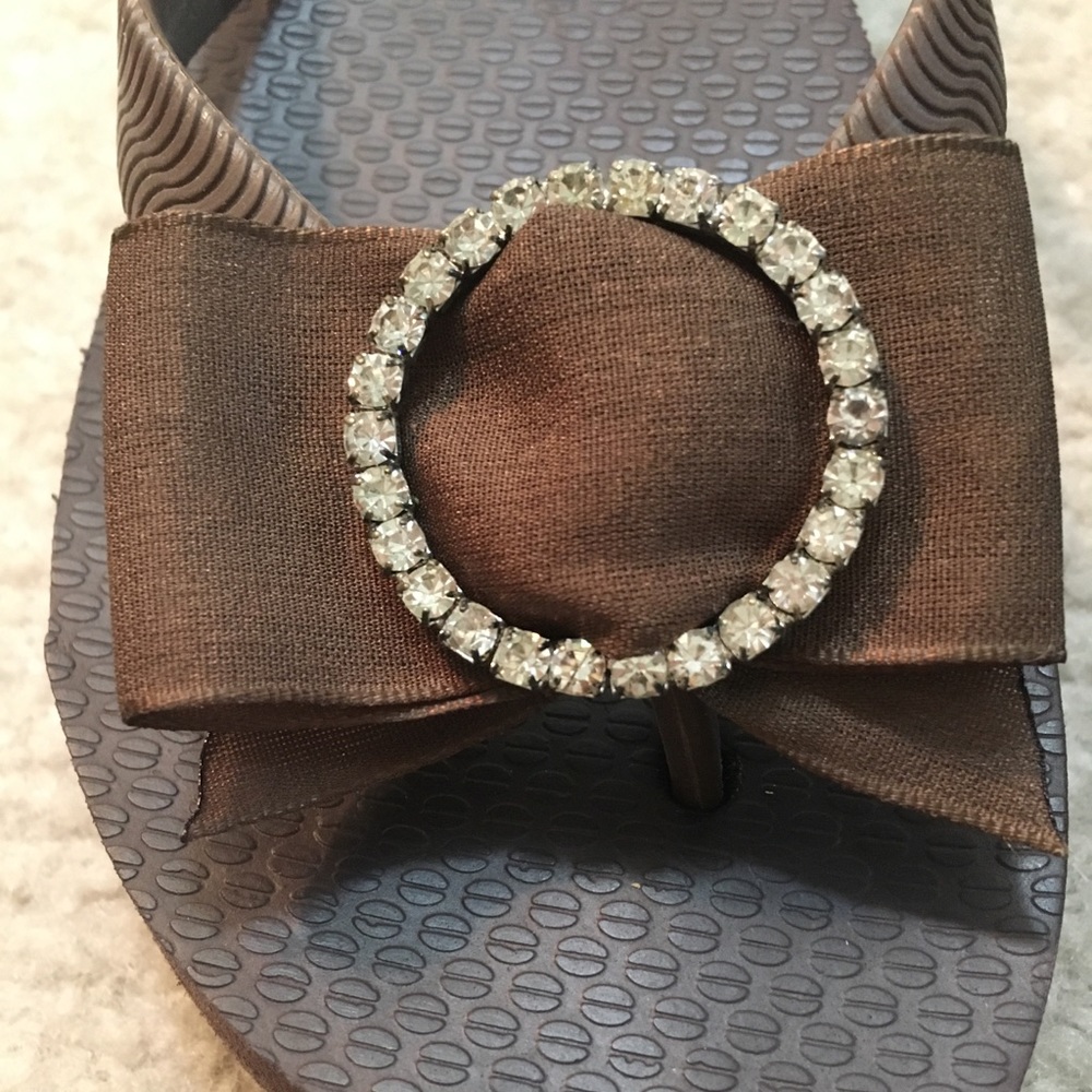 Bow Rhinestone flip flops - Picture 2 of 4